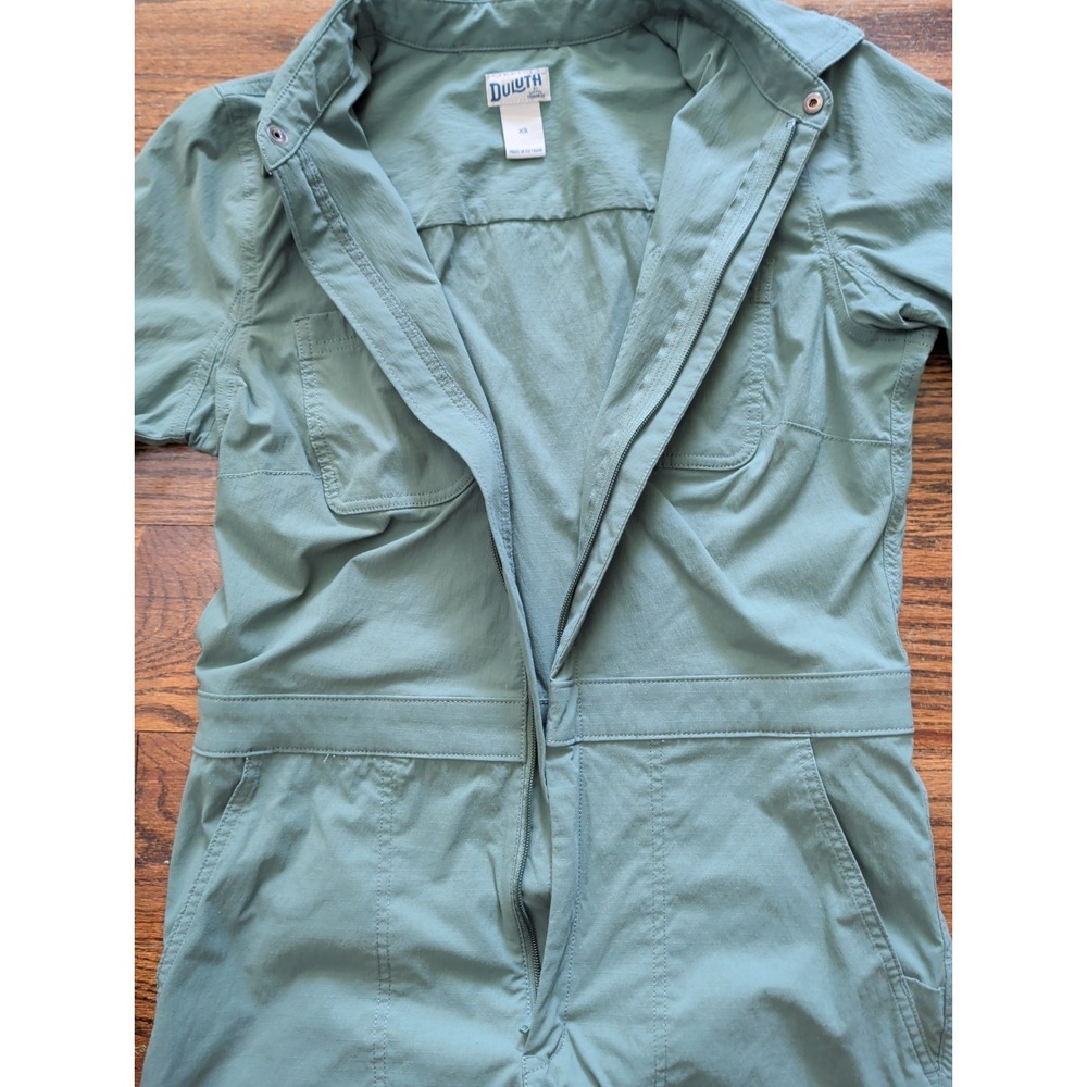 Duluth Trading Heirloom Gardening Short Coveralls Womens XS Olive Green Romper - Picture 7 of 10